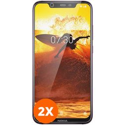 Mobigear Nokia 8.1 Vidro temperado Película de ecrã - Compatível com capas (Pack de 2)