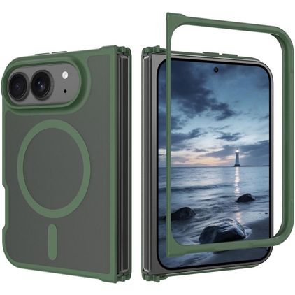 Mobigear Shockproof iPhone Duo MagSafe Hardcase Etui plecki - Ciemnozielony