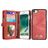 CaseMe 008 iPhone SE (2020) Cover Aftageligt 2-i-1-pungetui med Seddelrum - Rød