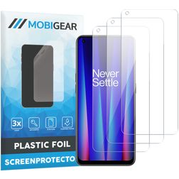 Mobigear OnePlus Nord CE 2 Película de ecrã em plástico - Compatível com capas (Pack de 3)