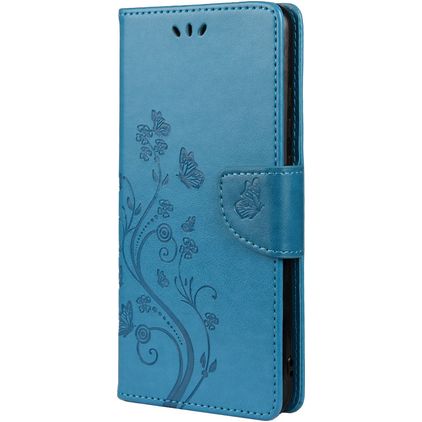 Mobigear Flowers Samsung Galaxy A33 Funda tipo libro Cartera - Azul