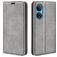 Mobigear Retro Slim HONOR X7 Funda tipo libro Cartera - Gris
