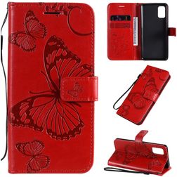Mobigear Butterfly Samsung Galaxy A41 Cover a libro portafoglio - Rosso