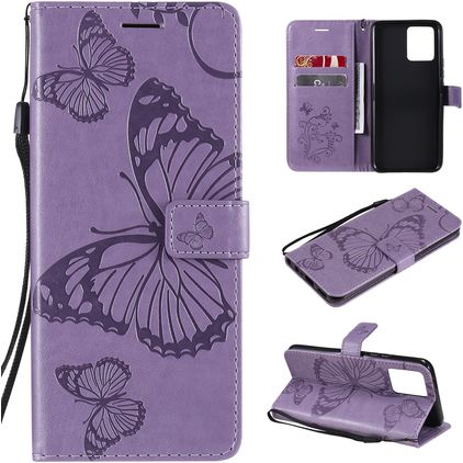 Mobigear Butterfly Realme 8 Pro Capa livro Carteira - Roxo