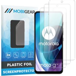 Mobigear Motorola Moto G71 5G Protector de pantalla Film - Compatible con fundas (pack de 3)