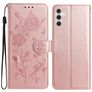 Mobigear Flowers Samsung Galaxy A17 Knížkové pouzdro Peněženka - Růžově zlatá
