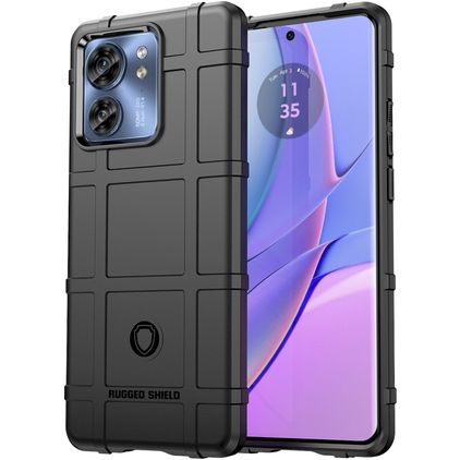 Mobigear Rugged Shield Motorola Edge 40 Fleksibel TPU Bagsidecover Stødsikkert - Sort