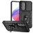 Mobigear Armor Ring Cam Slide Samsung Galaxy A54 Hard Case Back cover Shockproof with Ring Holder and Camera Slider - Black