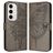 Mobigear Butterfly Samsung Galaxy S24 FE Funda tipo libro Cartera - Gris