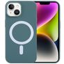 Mobigear Rubber Touch iPhone 15 Silikon MagSafe Skal - Grön