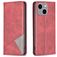 Mobigear Rhombus Slim iPhone 15 Plus Wallet case - Red