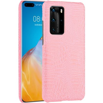 Mobigear Croco Huawei P40 Pro Hard Case Back cover - Pink