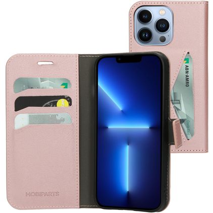 Mobiparts Classic Wallet iPhone 13 Pro Cover a libro portafoglio - Rosa