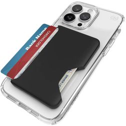 Speck ClickLock Plastic Card Holder - 3 Cards - MagSafe Compatible - Black