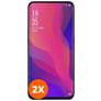 Mobigear Premium OPPO Find X Glas Skærmbeskytter - Case Friendly - Sort (2-pak)