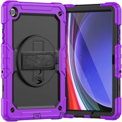 Mobigear SureGrip Xtreme Samsung Galaxy Tab A11 Plus Case Plastic / Silicone Back cover + Shoulder Strap + Stand - Purple
