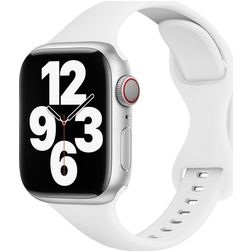 Mobigear Sport Slim Silikon Apple Watch Armband Stiftspänne - 42/41/40/38 mm - Vit