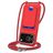 Mobigear Lanyard Card iPhone 18 Pro Silicone Case with lanyard and Card Holder - Red