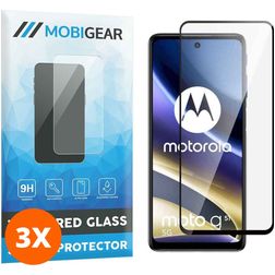 Mobigear Premium Motorola Moto G51 5G Tempered Glass Screen Protector - Case Friendly - Black (3-Pack)