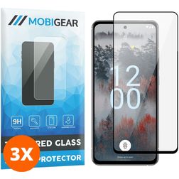 Mobigear Premium Nokia X30 Glas Skærmbeskytter - Case Friendly - Sort (3-pak)
