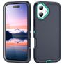 Mobigear Rugged iPhone 17 Plástico rígido Capa traseira Antichoque - Azul escuro