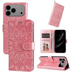Mobigear Sunflower iPhone 17 Pro Max Funda tipo libro Cartera - Rosa