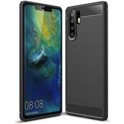 Mobigear Brushed Slim Huawei P30 Pro TPU flexível Capa traseira - Preto