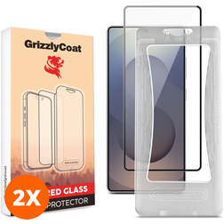 GrizzlyCoat Easy Align Samsung Galaxy S26 Ultra Tvrzené sklo Ochrana displeje - kompatibilní s pouzdry + Instalační rámeček (2 ks)