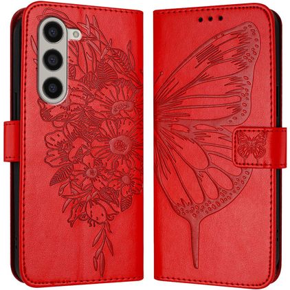 Mobigear Butterfly Samsung Galaxy Z Fold 6 Capa livro Carteira - Vermelho