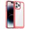 Mobigear Crystal iPhone 14 Pro Max Hårdt Bagsidecover - Gennemsigtig / Rød