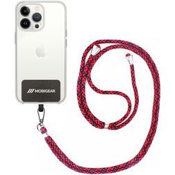 Mobigear Lanyard Universel justerbar mobilsnor - Rød / Sort