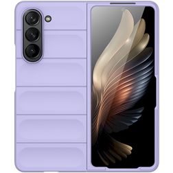 Mobigear Bumpy Samsung Galaxy Z Fold 5 TPU flexible Carcasa - Morado