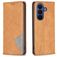 Mobigear Rhombus Slim Samsung Galaxy A27 Lompakkokotelo - Konjakki