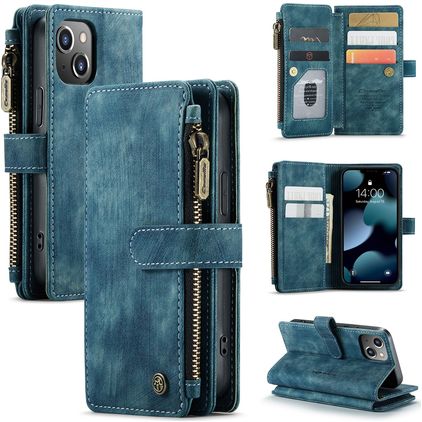 CaseMe C30 iPhone 13 Mini Plånboksfodral med sedelfack - Blå