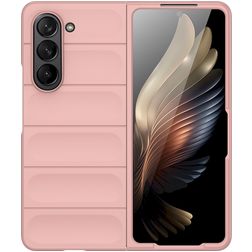 Mobigear Bumpy Samsung Galaxy Z Fold 5 TPU flexible Carcasa - Rosa