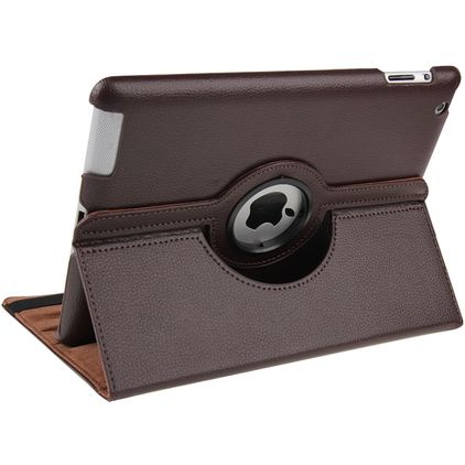 Mobigear DuoStand iPad 3 (2012) Funda tipo libro giratoria - Marrón