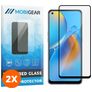 Mobigear Premium OPPO A74 4G Vidro temperado Película de ecrã - Compatível com capas - Preto (Pack de 2)