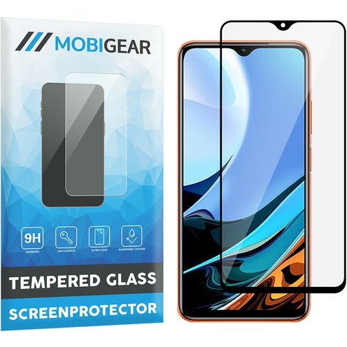 Mobigear Premium Xiaomi Redmi 9T Tempered Glass Screen Protector - Case Friendly - Black