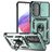 Mobigear Armor Ring Cam Slide Samsung Galaxy A54 Hardcase Back cover Antiurto con anello e copriobiettivo scorrevole - Verde