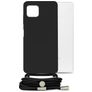 Mobilize Lanyard Gelly Samsung Galaxy A22 5G TPU flexible Funda con cuerda - Negro