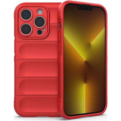 Mobigear Bumpy iPhone 14 Pro Fleksibel TPU Bagsidecover - Rød