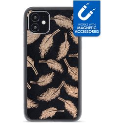 My Style Magneta iPhone 12 Mini Joustava TPU Suojakuori - Golden Feathers