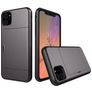 Mobigear Card iPhone 11 Hardcase Etui plecki Wstrząsoodporne z kieszenią na karty - Szary