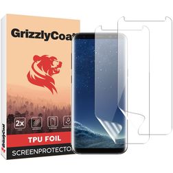 GrizzlyCoat Samsung Galaxy S8 Plus Hidrogel TPU Película de ecrã - Compatível com capas + Moldura de instalação (Pack de 2)