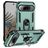 Mobigear Armor Ring Google Pixel 9 Pro XL Plástico rígido Capa traseira Antichoque com anel - Verde