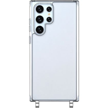 Mobigear Mix & Match Gennemsigtig Samsung Galaxy S22 Ultra Fleksibel TPU Cover med snor - Gennemsigtig