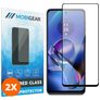 Mobigear Premium Motorola Moto G54 Tempered Glass Screen Protector - Case Friendly - Black (2-Pack)