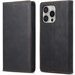 Mobigear Wallet iPhone 16 Pro Funda tipo libro Cartera - Negro