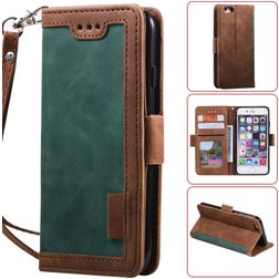 Mobigear Two Tone iPhone SE (2022) Funda tipo libro Cartera - Verde