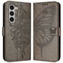 Mobigear Butterfly Samsung Galaxy Z Fold 6 Plånboksfodral med sedelfack - Grå